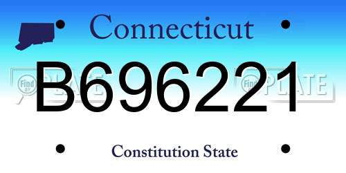 B696221 Connecticut License Plate
