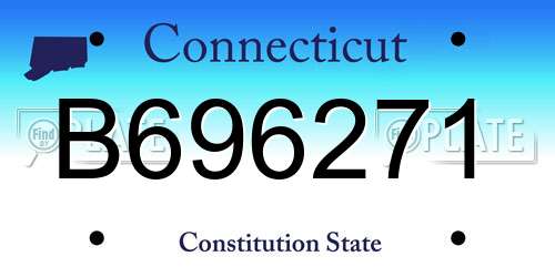 B696271 Connecticut License Plate