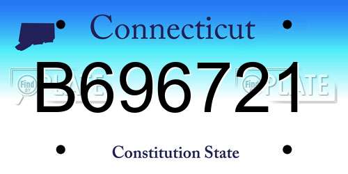 B696721 Connecticut License Plate