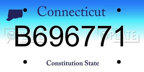 B696771 Connecticut License Plate