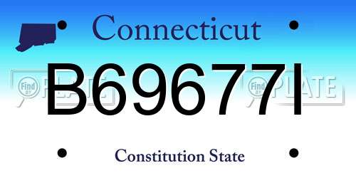 B69677I Connecticut License Plate