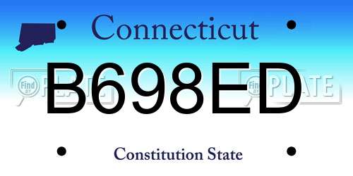 B698ED Connecticut License Plate