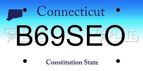B69SEO Connecticut License Plate