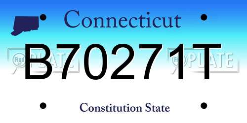 B70271T Connecticut License Plate