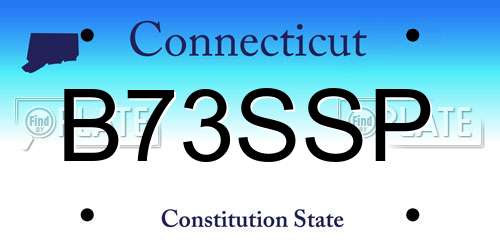 B73SSP Connecticut License Plate