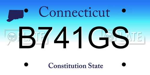 B741GS Connecticut License Plate
