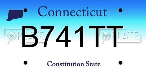 B741TT Connecticut License Plate