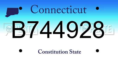 B744928 Connecticut License Plate