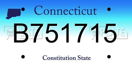 B751715 Connecticut License Plate