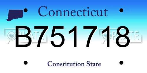 B751718 Connecticut License Plate