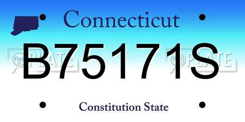 B75171S Connecticut License Plate