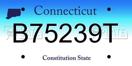 B75239T Connecticut License Plate