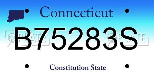 B75283S Connecticut License Plate