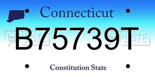 B75739T Connecticut License Plate