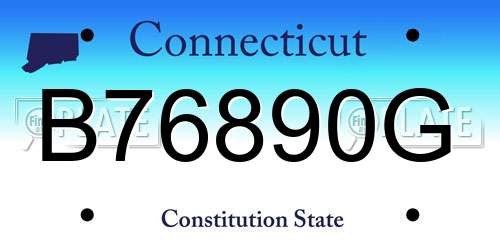 B76890G Connecticut License Plate