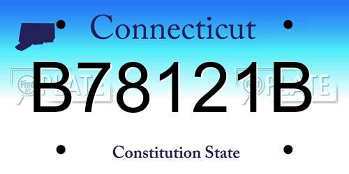 B78121B Connecticut License Plate