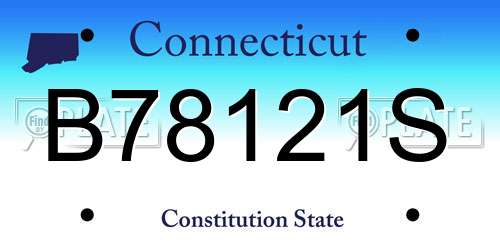 B78121S Connecticut License Plate