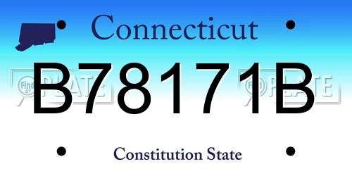 B78171B Connecticut License Plate