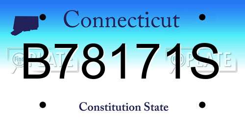B78171S Connecticut License Plate