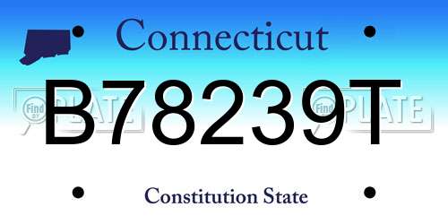 B78239T Connecticut License Plate