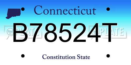 B78524T Connecticut License Plate