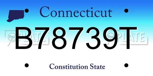 B78739T Connecticut License Plate