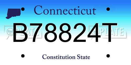 B78824T Connecticut License Plate