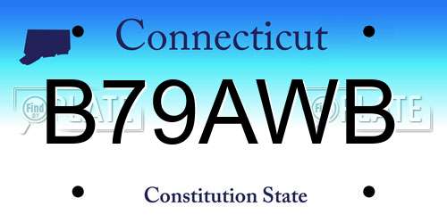 B79AWB Connecticut License Plate