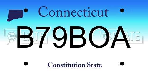 B79BOA Connecticut License Plate