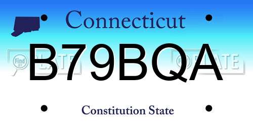 B79BQA Connecticut License Plate