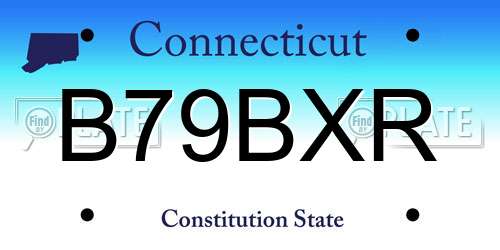 B79BXR Connecticut License Plate