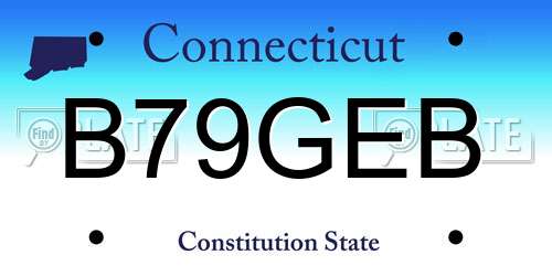 B79GEB Connecticut License Plate