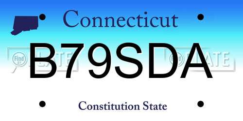 B79SDA Connecticut License Plate
