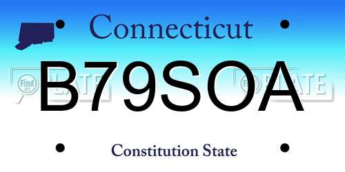 B79SOA Connecticut License Plate