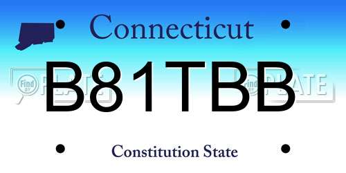 B81TBB Connecticut License Plate