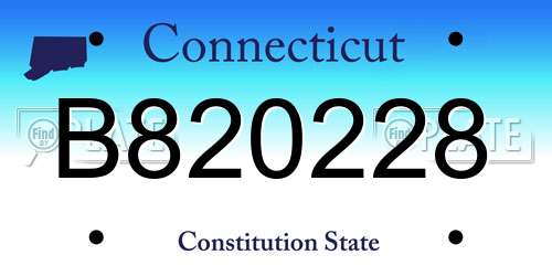 B820228 Connecticut License Plate