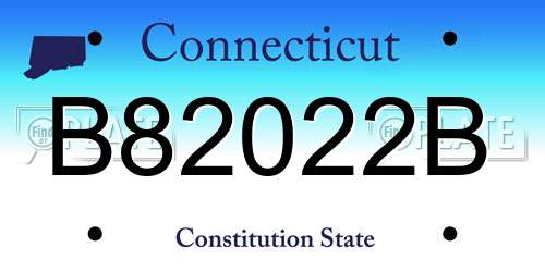 B82022B Connecticut License Plate