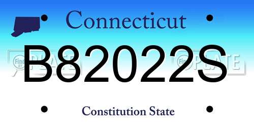 B82022S Connecticut License Plate