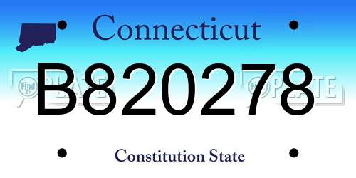 B820278 Connecticut License Plate