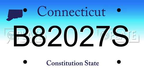 B82027S Connecticut License Plate