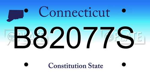 B82077S Connecticut License Plate