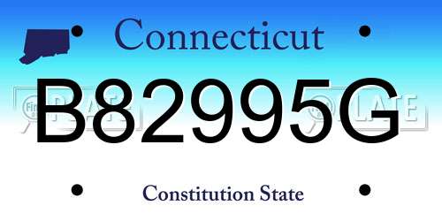 B82995G Connecticut License Plate