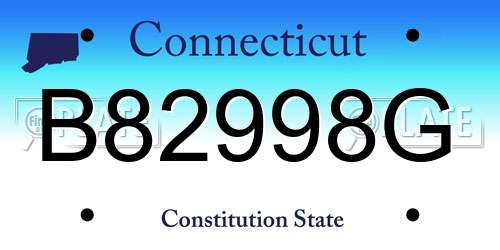 B82998G Connecticut License Plate