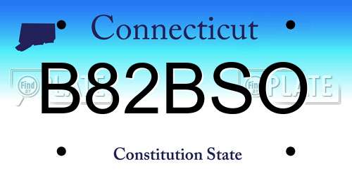 B82BSO Connecticut License Plate