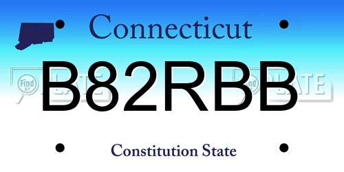 B82RBB Connecticut License Plate