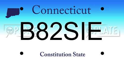 B82SIE Connecticut License Plate