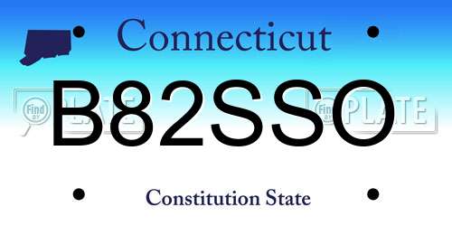 B82SSO Connecticut License Plate