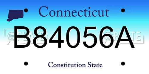 B84056A Connecticut License Plate