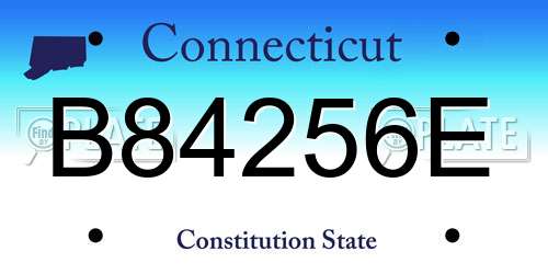 B84256E Connecticut License Plate