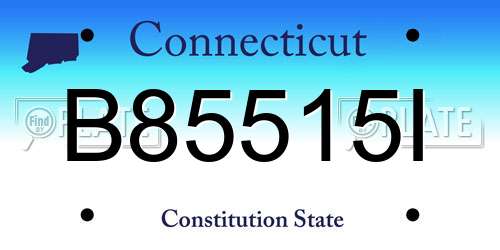 B85515I Connecticut License Plate